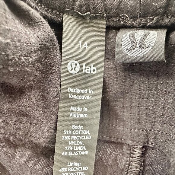 Lululemon LAB Jacquard Wide-Leg Pant 31" Leopardo Jacquard Black NEW Sz 14 $168 - Picture 4 of 5